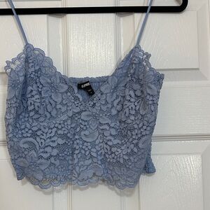 Express Light Blue Lace Camisole